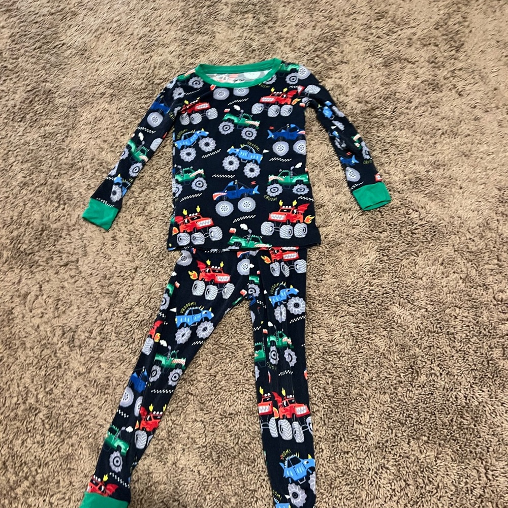 Little sleepies monster truck pajamas (2T)